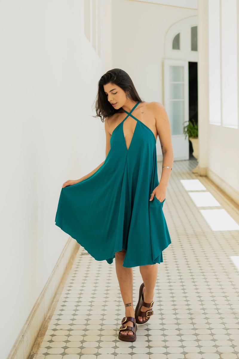 Stunning Brazilian Teal Sundress