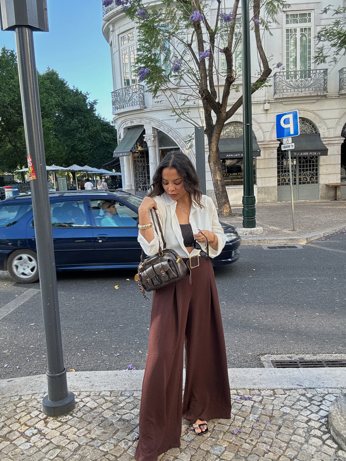 The Wide-Leg Palazzo Pants in Deep Mocha