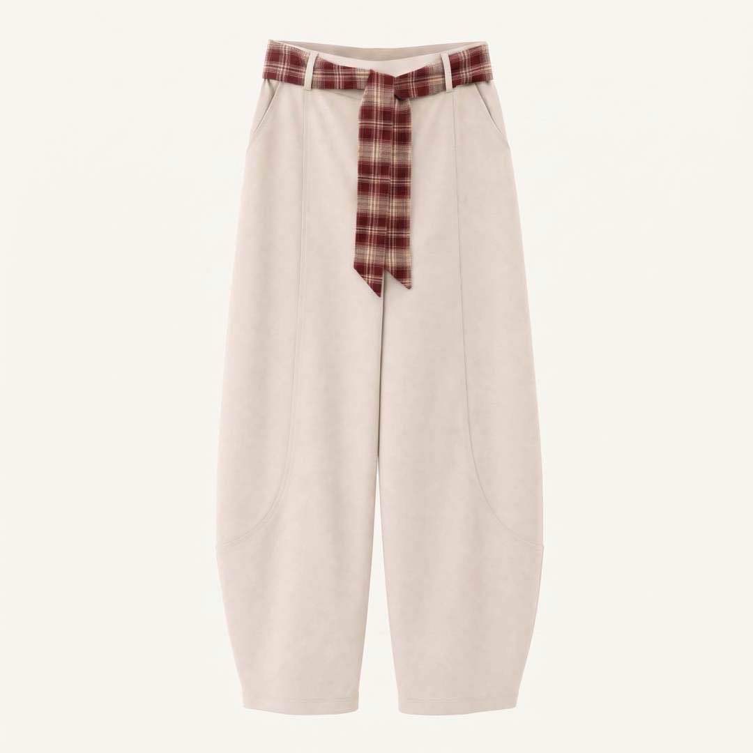 Highland Plaid Balloon Trousers
